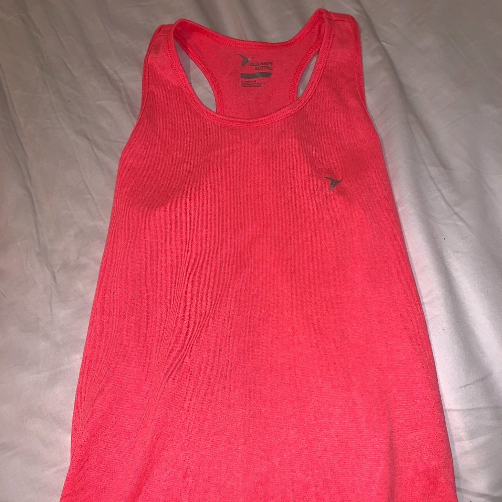 neon pink old navy active tank top